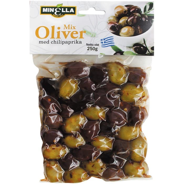 Minella Oliver Mix med Chilipaprika 250g – från Minella – 49 kr – hos Delitea