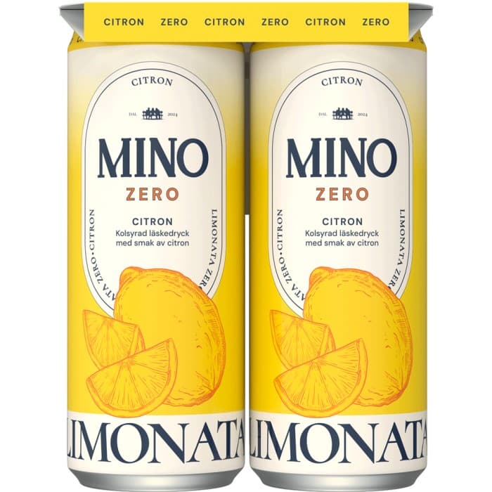 Mino Limonata Citron Läsk Zero Burk 4x33cl – från MINO – 49 kr – hos Delitea