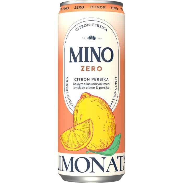 MINO Limonata Citron Persika Burk 33cl – från MINO – 14 kr – hos Delitea