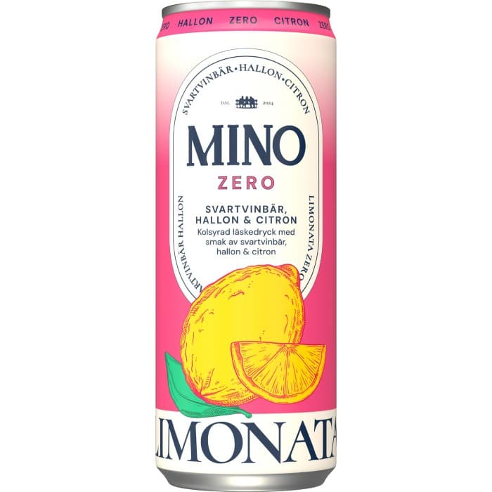 Mino Limonata Svartvinbär, Hallon & Citron 33cl – från MINO – 13 kr – hos Delitea