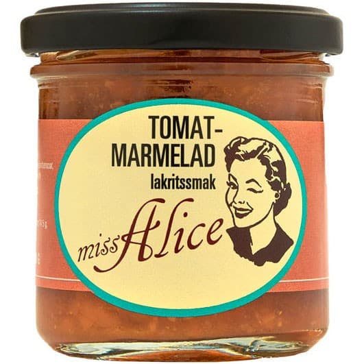 Miss Alice Gul Tomatmarmelad - Lakritssmak 190g från Miss Alice – köp hos Delitea