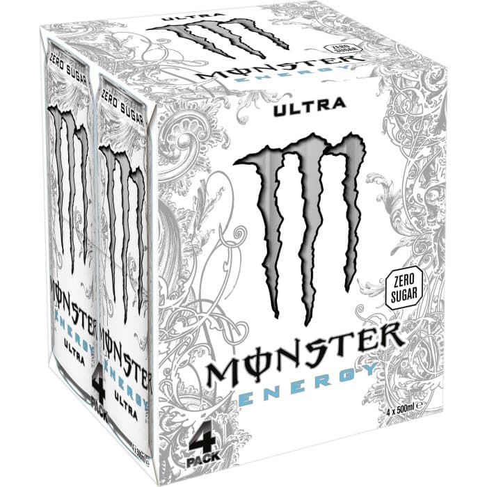 Monster Energy Ultra Zero Sugar Energidryck 4x50cl – från Monster – 69 kr – hos Delitea