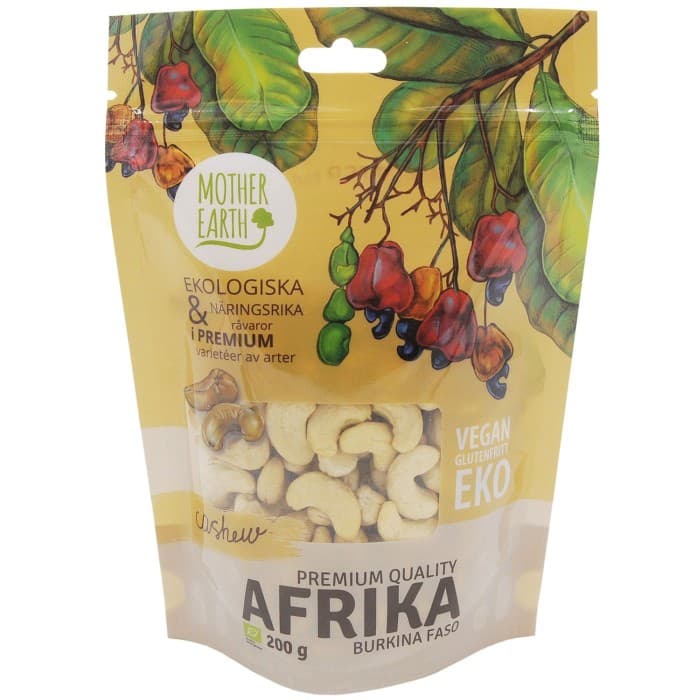Mother Earth Cashewnötter Hela Premium EKO 200g – från Mother Earth – 75 kr – hos Delitea