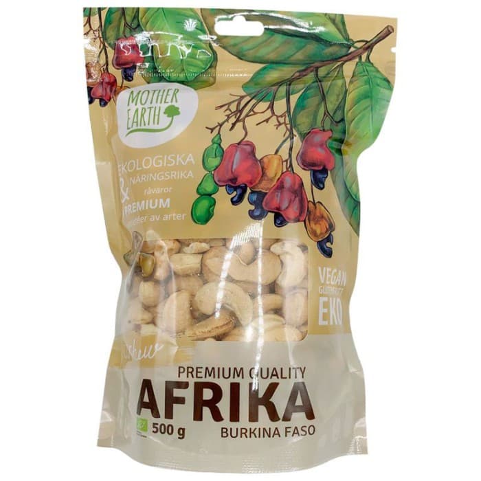 Mother Earth Cashewnötter Hela Premium EKO 500g – från Mother Earth – 159 kr – hos Delitea