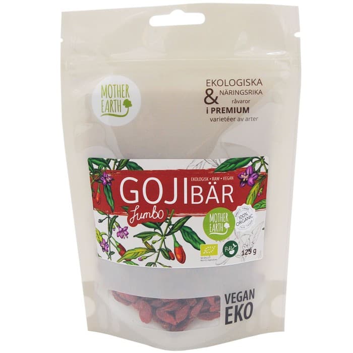 Mother Earth Gojibär Jumbo Premium EKO 125g – från Mother Earth – 84 kr – hos Delitea