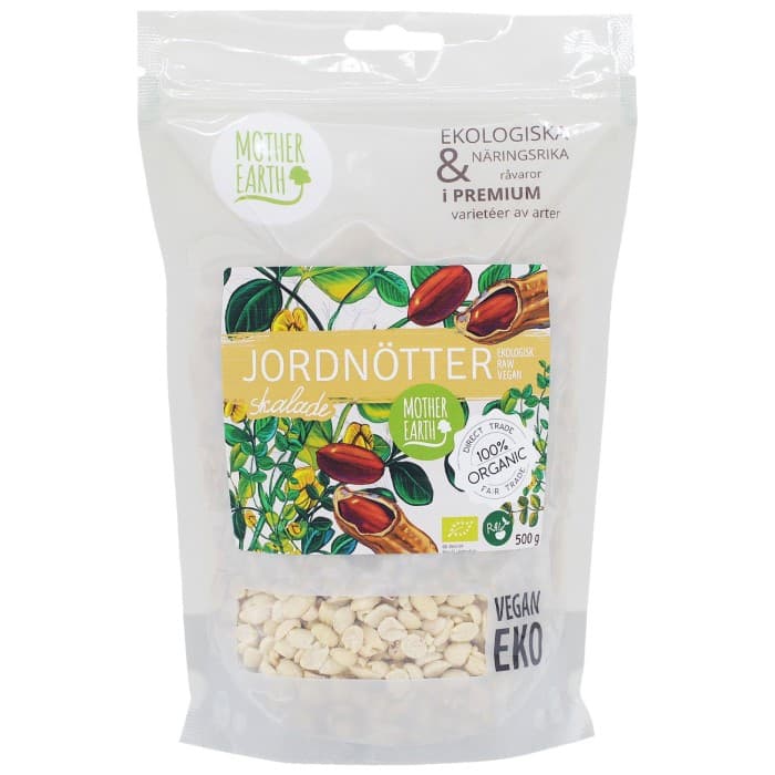 Mother Earth Jordnötter Skalade EKO 500g – från Mother Earth – 85 kr – hos Delitea