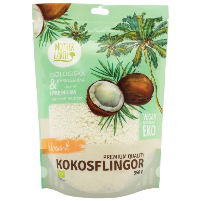 Mother Earth Kokosflingor Premium EKO 350g från Mother Earth – köp hos Delitea