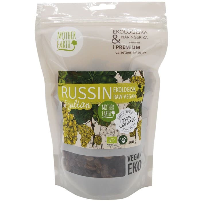 Mother Earth Sultanrussin RAW & EKO 500g – från Mother Earth – 103 kr – hos Delitea