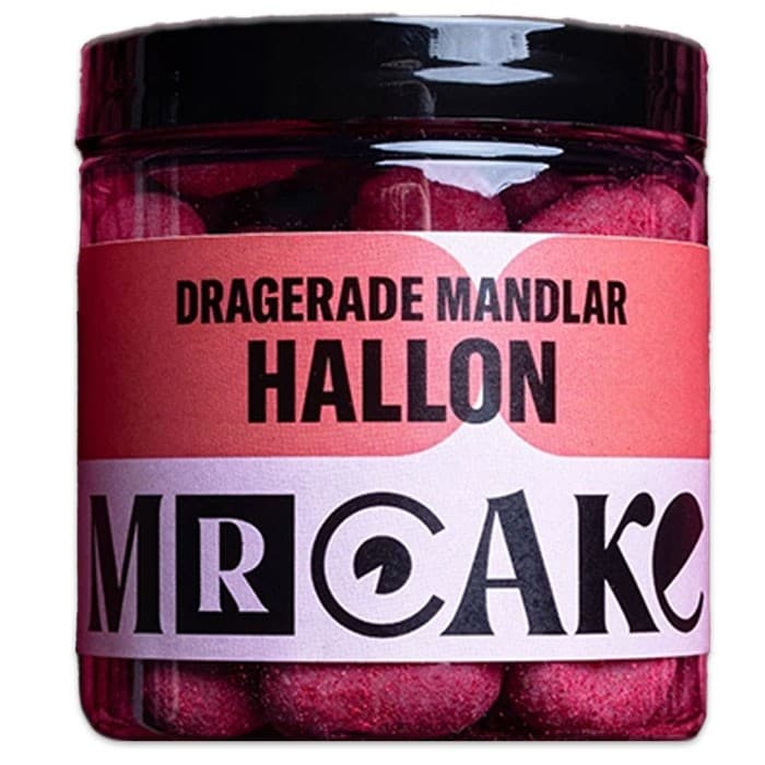 MR Cake Dragerade Mandlar Hallon 140g – från MR Cake – 69 kr – hos Delitea