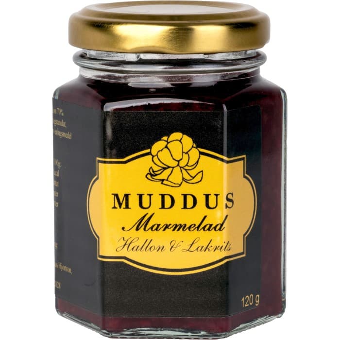 MUDDUS Hallon & Lakritsmarmelad 120g från MUDDUS - köp hos Delitea