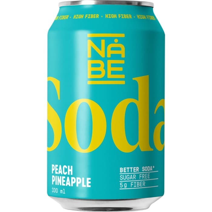 NÅBE Soda Peach Pineapple Burk 33cl – från NÅBE Soda – 21 kr – hos Delitea