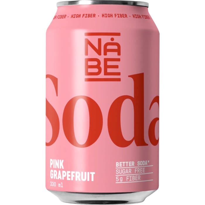 NÅBE Soda Pink Grapefruit Burk 33cl – från NÅBE Soda – 21 kr – hos Delitea