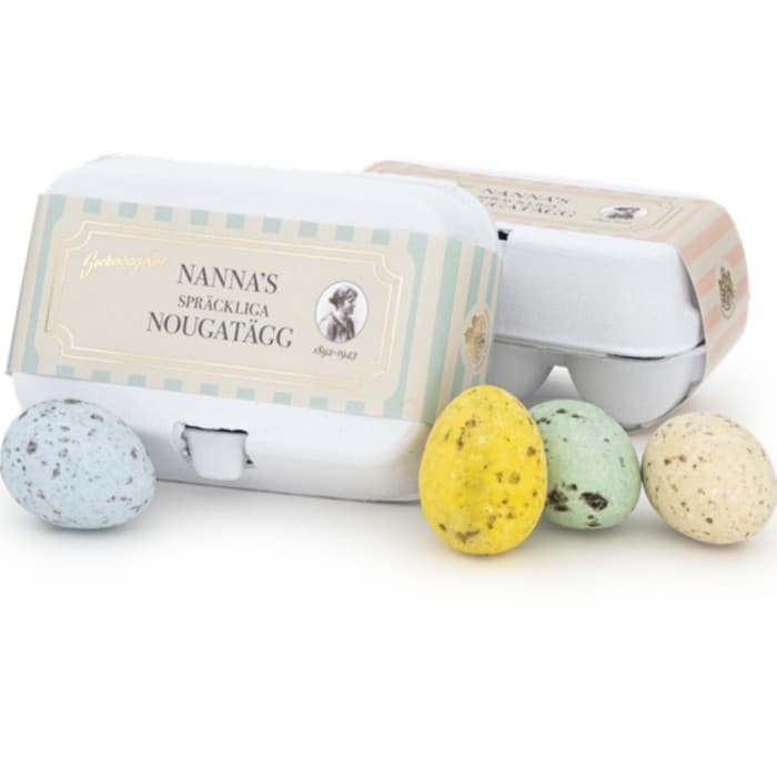 Konfektyrfabriken i Hälsingborg Nannas Nougatägg i Kartong från Konfektyrfabriken i Hälsingborg – köp hos Delitea
