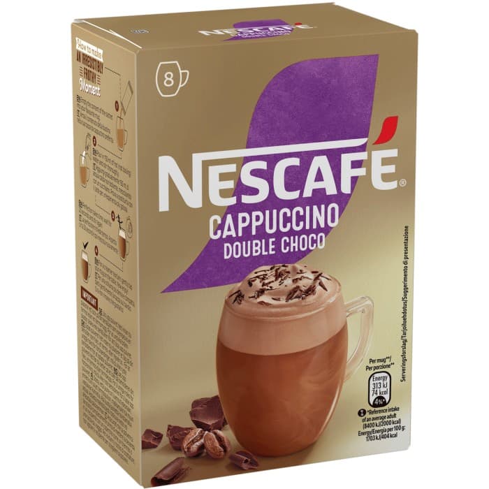 NESCAFÉ Cappuccino Double Choco 8-pack – från Nescafé – 33 kr – hos Delitea
