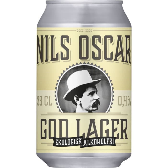 Nils Oscar God Lager Alkoholfri 0,4% Lager 33cl