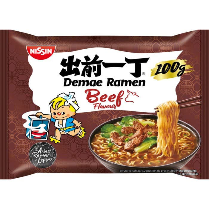 Nissin Demae Ramen Nudlar Biffsmak 100g