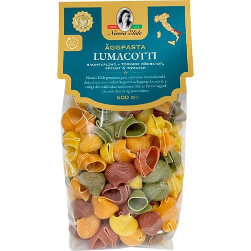 Nonna Elide Äggpasta Lumacotti Primavera 500g – från Nonna Elide – 37 kr – hos Delitea