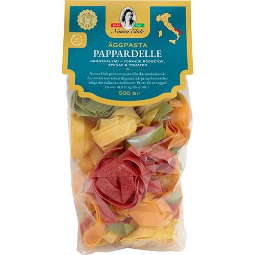 Nonna Elide Äggpasta Pappardelle Primavera 500g – från Nonna Elide – 37 kr – hos Delitea