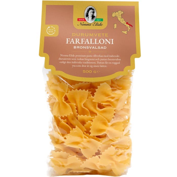 Nonna Elide Farfalloni 500g – från Nonna Elide – 29 kr – hos Delitea