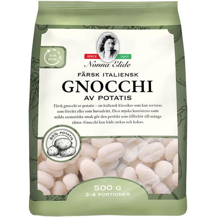 Nonna Elide Gnocchi di Patate 500g – från Nonna Elide – 20 kr – hos Delitea