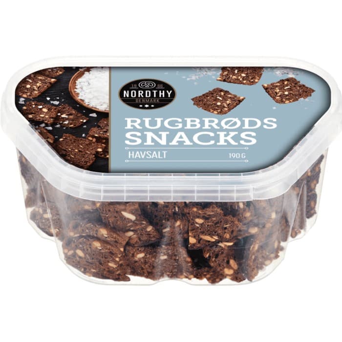 Nordthy Rågbrödssnacks Havssalt 190g – från Nordthy – 35 kr – hos Delitea