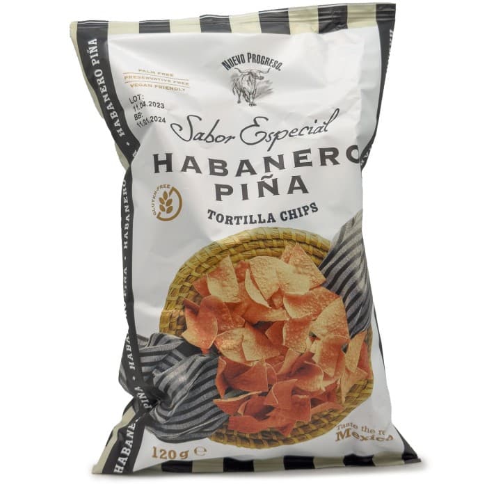 Nuevo Progresso Totopos/Majschips med Habanero 120g från Nuevo Progreso – köp hos Delitea