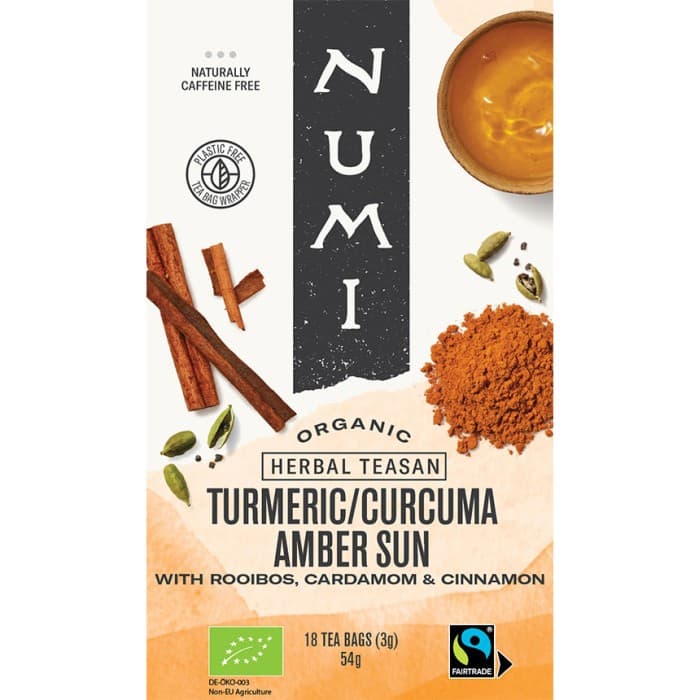 Numi Tea Te Gurkmeja Amber Sun Koffeinfritt 18 tepåsar från Numi – köp hos Delitea