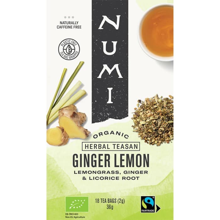 Numi Tea Te Ingefära, Citrongräs, Lakrits Koffeinfritt 18 tepåsar från Numi – köp hos Delitea