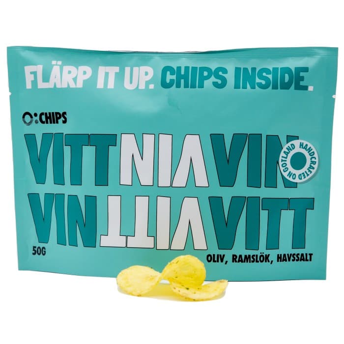 Ö-Chips Vitt Vin - Oliv, Ramslök & Havssalt 50g – från Ö-Chips – 39 kr – hos Delitea