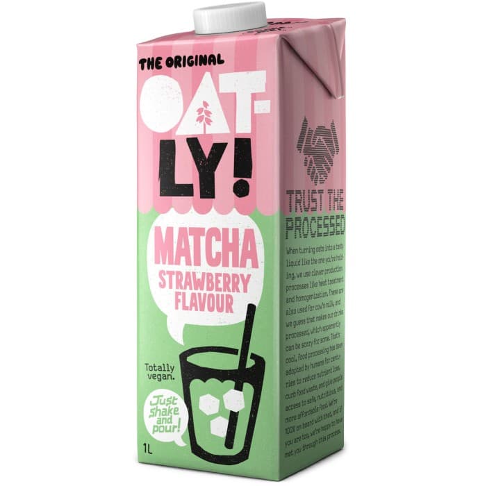 Oatly Matcha & Jordgubb Havredryck 2,8% 1L från Oatly – köp hos Delitea