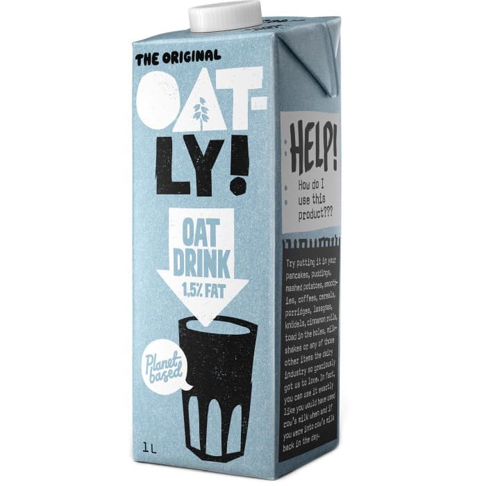 Oatly Havredryck Mellan 1,5% 1L från Oatly – köp hos Delitea