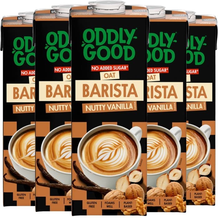 Oddlygood Barista Nutty Vanilla Havredryck 6x1L – från Oddlygood – 155 kr – hos Delitea