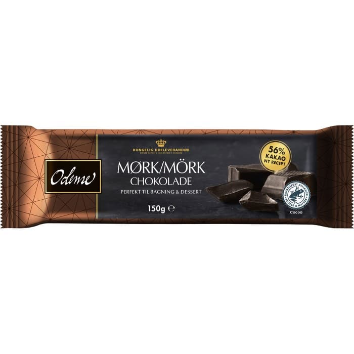 Odense Mörk Choklad 56% 150g – från Odense – 40 kr – hos Delitea