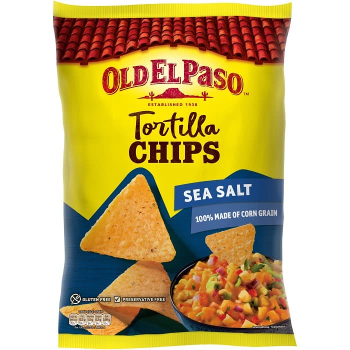 Old El Paso Tortilla Chips Sea Salt 185g från Old El Paso – köp hos Delitea