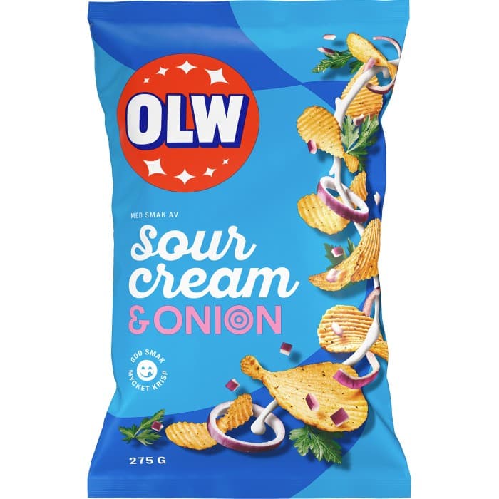OLW Chips Sourcream & Onion 275g från OLW – köp hos Delitea