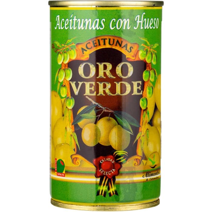 Oro Verde Manzanilla Oliver med Kärna 350g från Oro Verde – köp hos Delitea