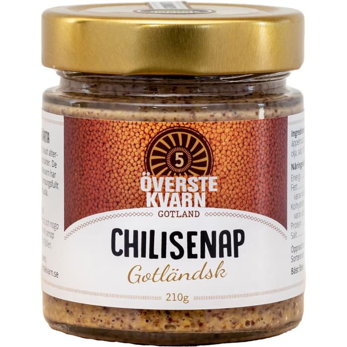 Överstekvarn Chilisenap 210g från Överstekvarn – köp hos Delitea