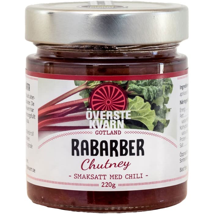 Överstekvarn Chutney Rabarber & Chili 220g – från Överstekvarn – 69 kr – hos Delitea