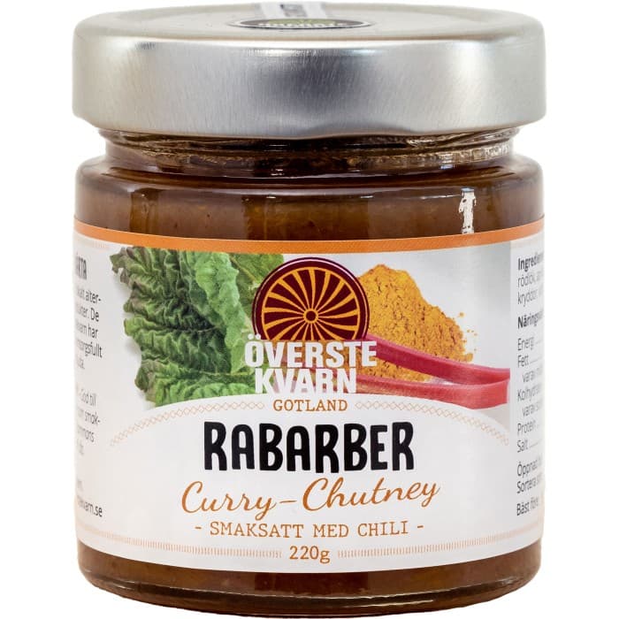 Överstekvarn Chutney Rabarber, Curry & Chili 220g – från Överstekvarn – 69 kr – hos Delitea