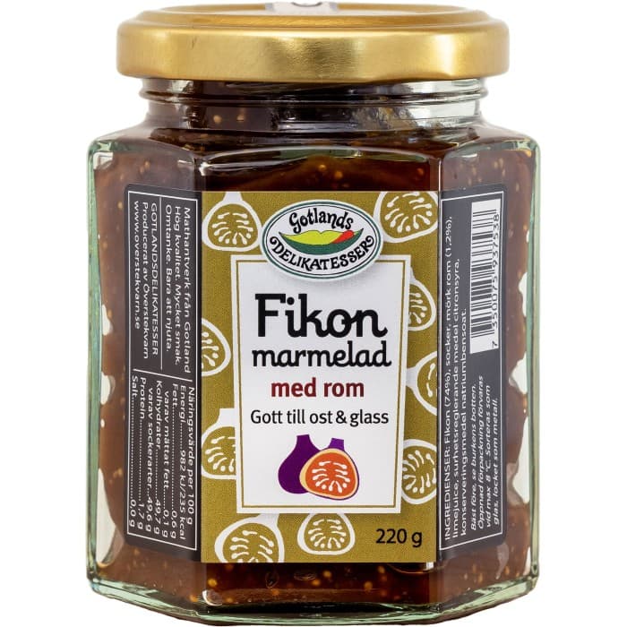 Gotlands Delikatesser Fikonmarmelad med Rom 220g