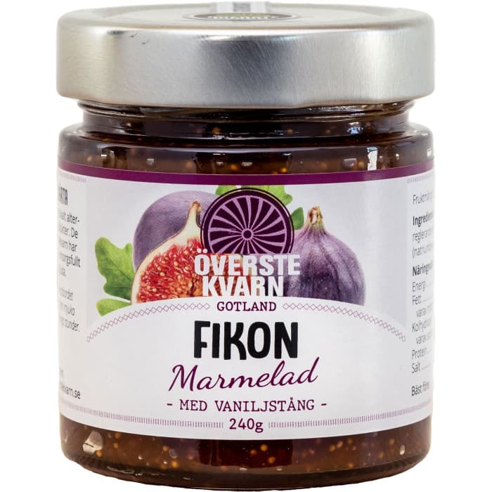 Överstekvarn Fikonmarmelad med Vanilj 240g – från Överstekvarn – 59 kr – hos Delitea