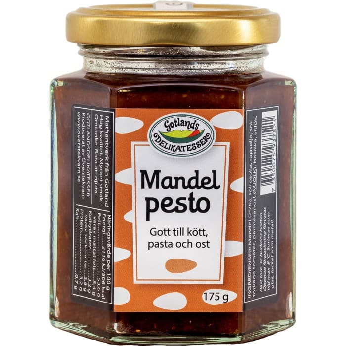 Gotlands Delikatesser Mandelpesto 175g – från Gotlands Delikatesser – 119 kr – hos Delitea