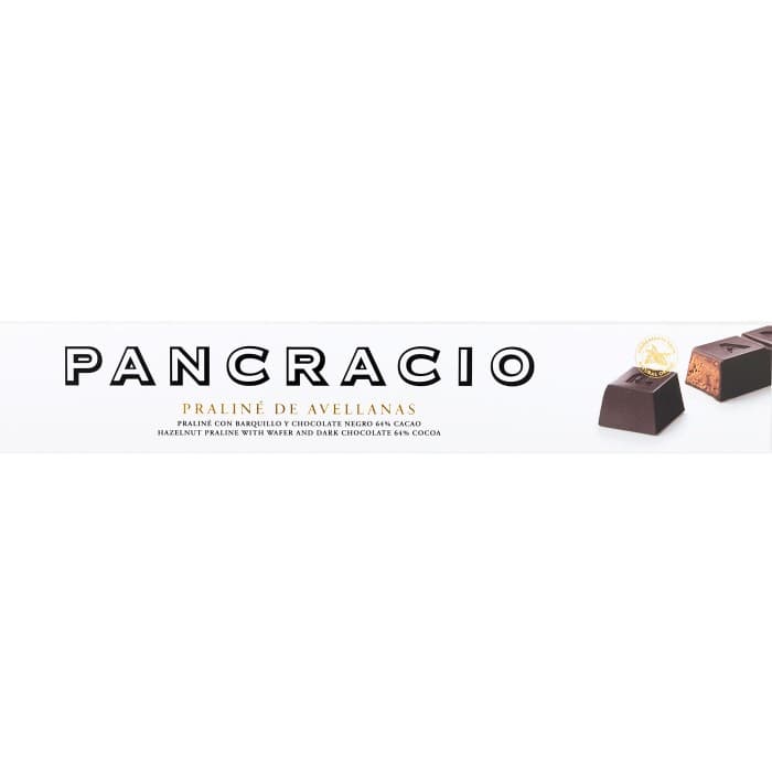 Pancracio Hasselnötspralin Mörk Choklad 64% 100g – från Pancracio – 65 kr – hos Delitea