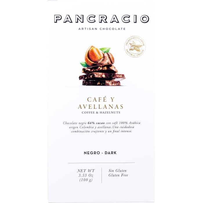 Pancracio Mörk Choklad med Kaffe & Hasselnöt 100g – från Pancracio – 59 kr – hos Delitea