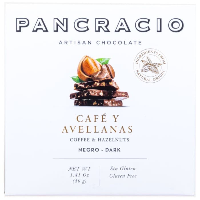 Pancracio Mörk Choklad med Kaffe & Hasselnöt 40g – från Pancracio – 39 kr – hos Delitea