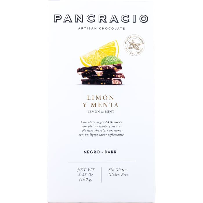 Pancracio Mörk Choklad med Mint & Citron 100g – från Pancracio – 56 kr – hos Delitea