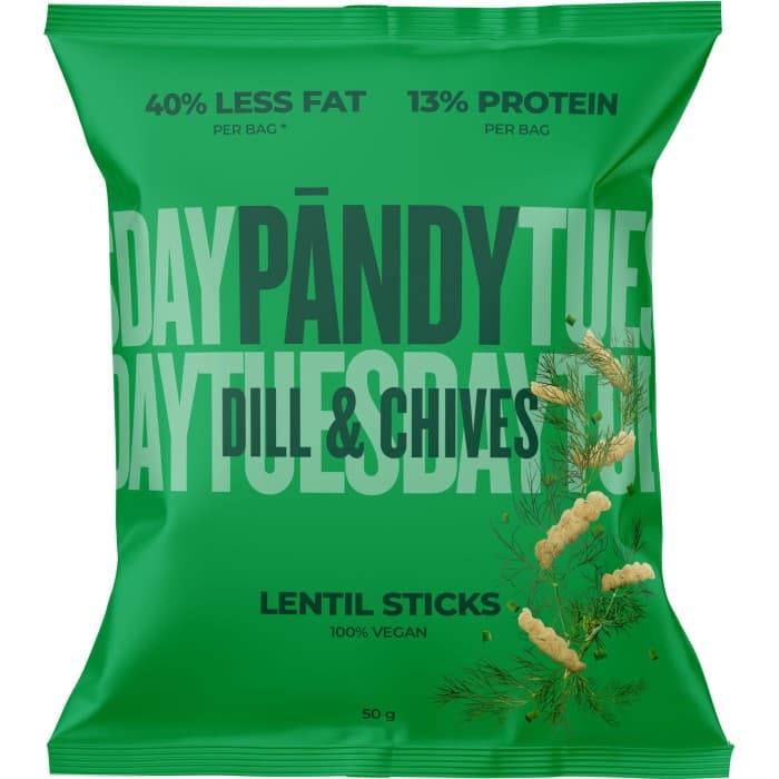 Pändy Lentil Sticks Dill & Gräslök 50g – från PÄNDY – 14 kr – hos Delitea