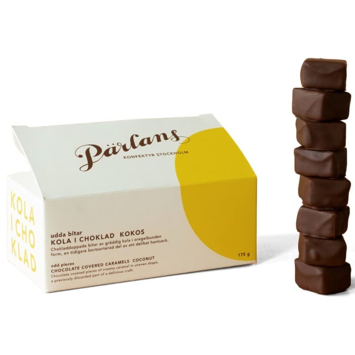 Pärlans Kola i Choklad Udda Bitar Kokos 175g