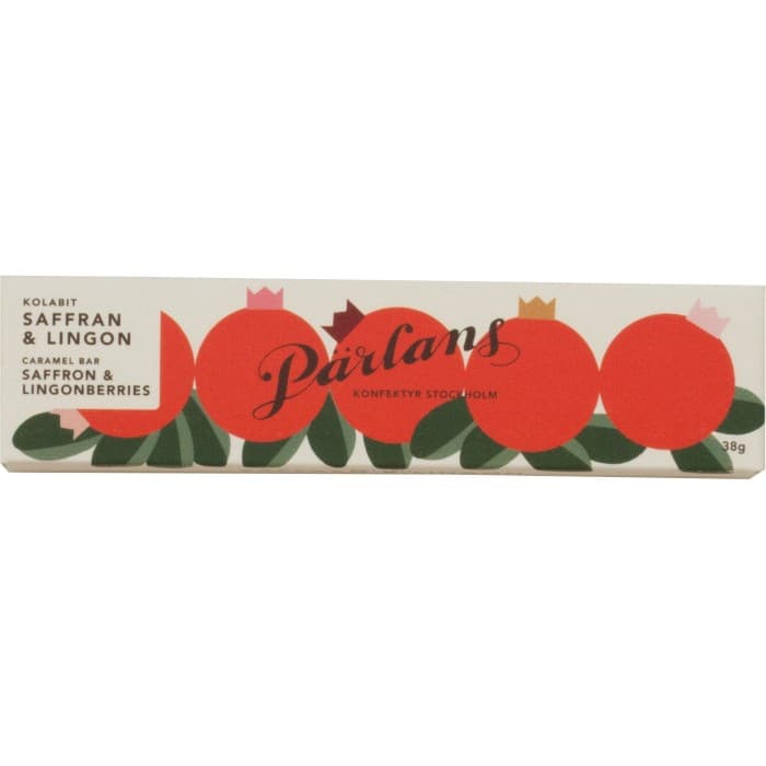 Pärlans Kolabit Saffran & Lingon 38g