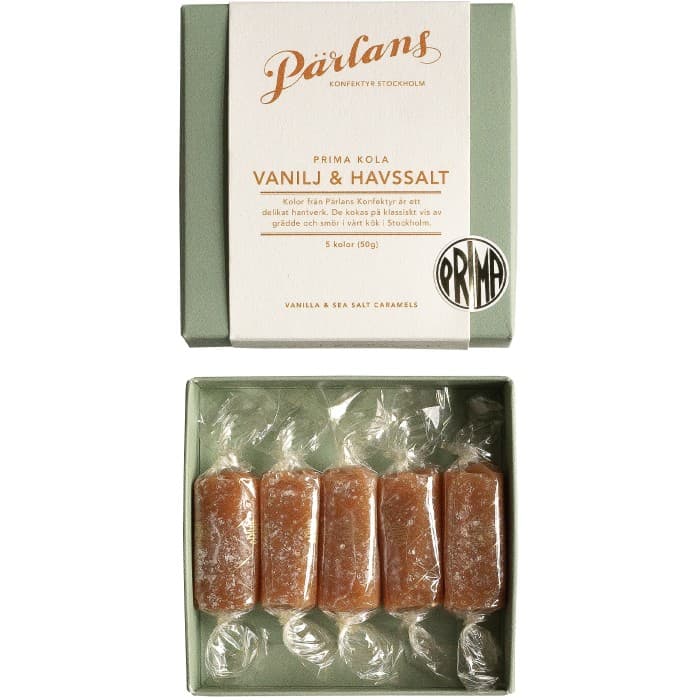 Pärlans Konfektyr Kola Vanilj & Havssalt 50g